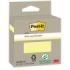 Post-It Pack de 2 Blocs de 100 Notas Adhesivas Recicladas - Forma Cuadrada - Color Amarillo Claro