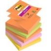 Post-It Super Sticky Pack de 5 Blocs de 90 Notas Adhesivas Reposicionables - Forma Cuadrada - 76x76mm - en Zig-Zag - Colores Surtidos