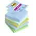 Post-It Super Sticky Pack de 5 Blocs de 90 Notas Adhesivas Reposicionables - Forma Cuadrada - 76x76mm - en Zig-Zag - Colores Surtidos