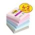 Post-It Super Sticky Pack de 6 Blocs de 90 Notas Adhesivas Reposicionables - Forma Cuadrada - 76x76mm - Color Gris
