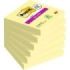 Post-It Super Sticky Pack de 6 Blocs de 90 Notas Adhesivas Reposicionables - 76x76mm - Promocion 4 Blocs + 2 Gratis - Color Amarillo Claro