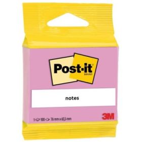 Post-It Bloc de 100 Notas Adhesivas Reposicionables - Forma Rectangular - 63.5x76mm - Color Rosa