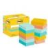 Post-It Pack de 12 Blocs de 100 Notas Adhesivas Reposicionables - Forma Rectangular - 38x51mm - Colores Surtidos