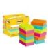 Post-It Pack de 12 Blocs de 100 Notas Adhesivas Reposicionables - Forma Rectangular - 38x51mm - Colores Surtidos