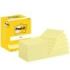 Post-It Pack de 12 Blocs de 100 Notas Adhesivas Reposicionables - Forma Rectangular - 76x102mm - Color Amarillo Claro