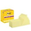 Post-It Super Sticky Pack de 12 Blocs de 90 Notas Adhesivas Reposicionables - Forma Rectangular - 76x127mm - en Zig-Zag - Color Amarillo Claro
