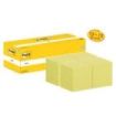 Post-It Pack de 24 Blocs de 100 Notas Adhesivas Reposicionables - Forma Cuadrada - 76x76mm - Color Amarillo Claro