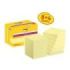 Post-It Super Sticky Pack de 12 Blocs de 90 Notas Adhesivas Reposicionables - 47.6x47.6mm - Promocion 8 Blocs + 4 Gratis - Color Amarillo Claro