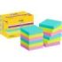 Post-It Super Sticky Pack de 12 Blocs de 90 Notas Adhesivas Reposicionables - Forma Cuadrada - 47.6x47.6mm - Colores Surtidos