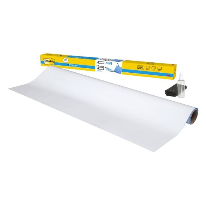 Post-It Easy Erase Pizarra Adhesiva - Forma Rectangular - 60.9Cmx91.4cm - Color Blanco