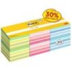 Post-It Pack de 6 Cubos de 450 Notas Adhesivas Reposicionables - Forma Cuadrada - Colores Surtidos