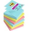 Post-It Super Sticky Pack de 6 Blocs de 90 Notas Adhesivas Reposicionables - Forma Cuadrada - 76x76mm - en Zig-Zag - Colores Surtidos