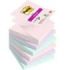 Post-It Super Sticky Pack de 6 Blocs de 90 Notas Adhesivas Reposicionables - Forma Cuadrada - 76x76mm - en Zig-Zag - Colores Surtidos