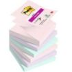 Post-It Super Sticky Pack de 6 Blocs de 90 Notas Adhesivas Reposicionables - Forma Cuadrada - 76x76mm - en Zig-Zag - Colores Surtidos