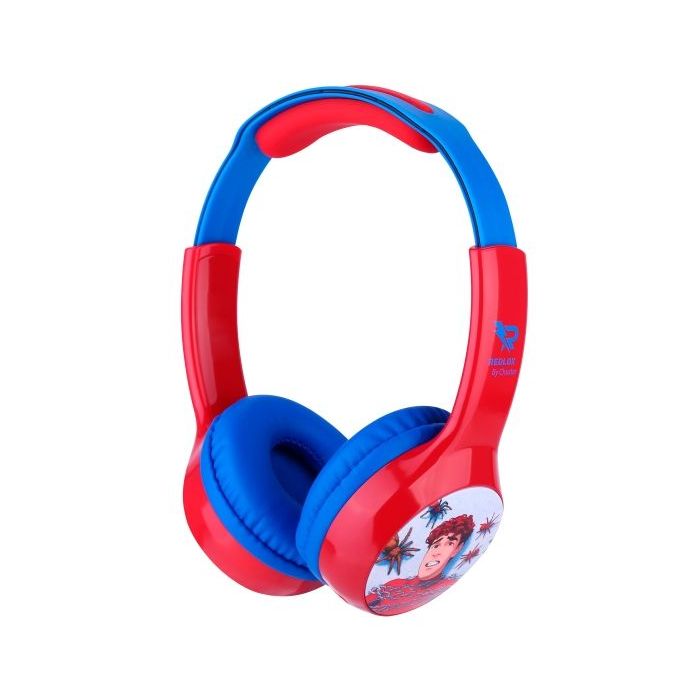 Redlox by Chuster Hero Auriculares Bluetooth 5.4 - Altavoz 40mm - Bateria 200mAh - Autonomia hasta 16h - Alcance 10m - 32Ohm - Sensibilidad 85dB - Color Rojo y Azul