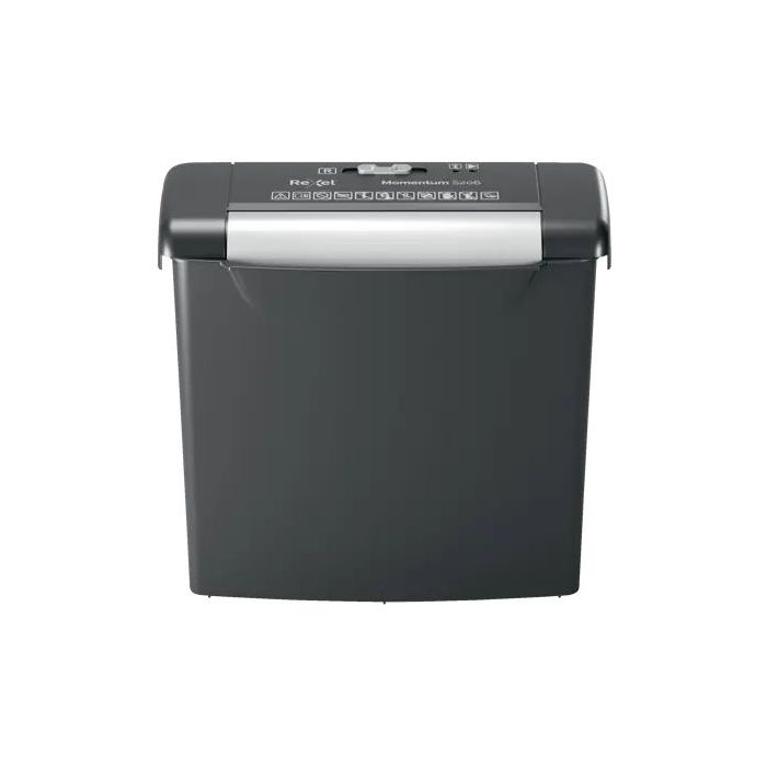 Rexel Momentum S206 Destructora de Papel Manual Corte en Tiras P-2 - Destruye hasta 6 Hojas - Papelera de 9L - Color Negro