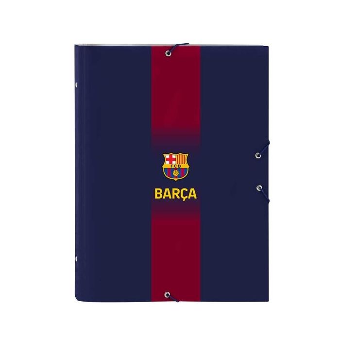 Safta F.C.Barcelona Carpeta Clasificadora - Tapas Duras Forradas - Cierre con Gomas Elasticas - Formato Folio - 26x33.5x4cm - Color Rojo y Azul