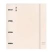 Safta Carpeta de 4 Anillas - PP Foam - Anillas de 35mm - Incluye 100 Hojas A4 - 27x32x4cm - Color Beige