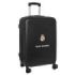 Safta Real Madrid Maleta Trolley Mediana 24" Rigida - Candado - Asa Telescopica de PVC con Goma - 4 Ruedas 360º - 40x63x26cm - Color Negro