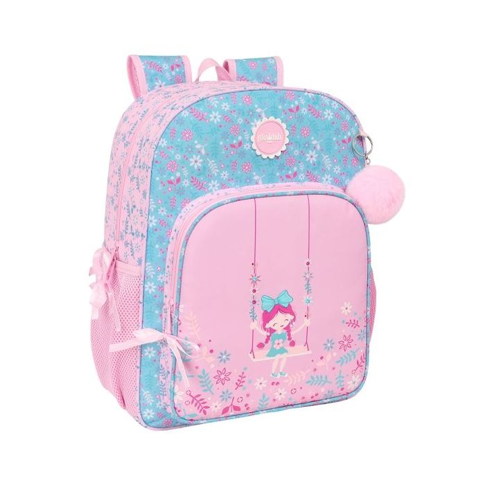 Safta Global Kids "Swing" Mochila - Adaptable a Carro - Asa de Mano - 33x42x14cm - Color Rosa