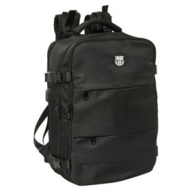 Safta F.C.Barcelona Mochila de Viaje Cabina de 23.1L - Espacio para Portatil hasta 15.6" - USB Integrado - Zapatero con Cremallera - 29x44x19cm - Color Negro