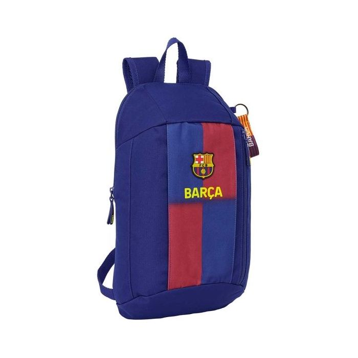 Safta F.C.Barcelona Mochila Mini de 8.5L - Cremallera Vertical - Asas Regulables y Acolchadas - 22x39x10cm - Color Rojo y Azul
