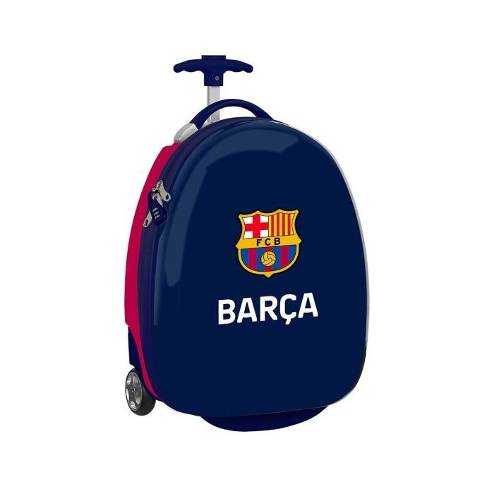 Safta F.C.Barcelona Maleta de 27.7L Trolley Infantil 16" Rigida - Interior Forrado - Asa Telescopica - 2 Ruedas - 28x43x23cm - Color Rojo y Azul