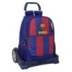 Safta F.C.Barcelona Mochila de 22.5L con Carro Evolution Integrado - Portabotellas - Extraible para Limpieza - Carro de PP, Acero y PVC - 32x44x16cm - Color Rojo y Azul