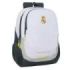 Safta Real Madrid Mochila Escolar de 23L - Adaptable a Carro - 2 Compartimentos - Portabotellas - 32x44x16cm - Color Blanco y Negro