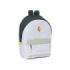 Safta Real Madrid Mochila Antirrobo para Portatil hasta 15.6" - Bolsillo para Tablet hasta 11" - USB Integrado - Cremallera con Doble Tirador - 31x44x18cm - Color Blanco y Negro