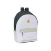 Safta Real Madrid Mochila Antirrobo para Portatil hasta 15.6" - Bolsillo para Tablet hasta 11" - USB Integrado - Cremallera con Doble Tirador - 31x44x18cm - Color Blanco y Negro