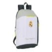 Safta Real Madrid Mochila Mini de 8.5L - Cremallera Vertical - Asas Regulables y Acolchadas - 22x39x10cm - Color Blanco y Negro