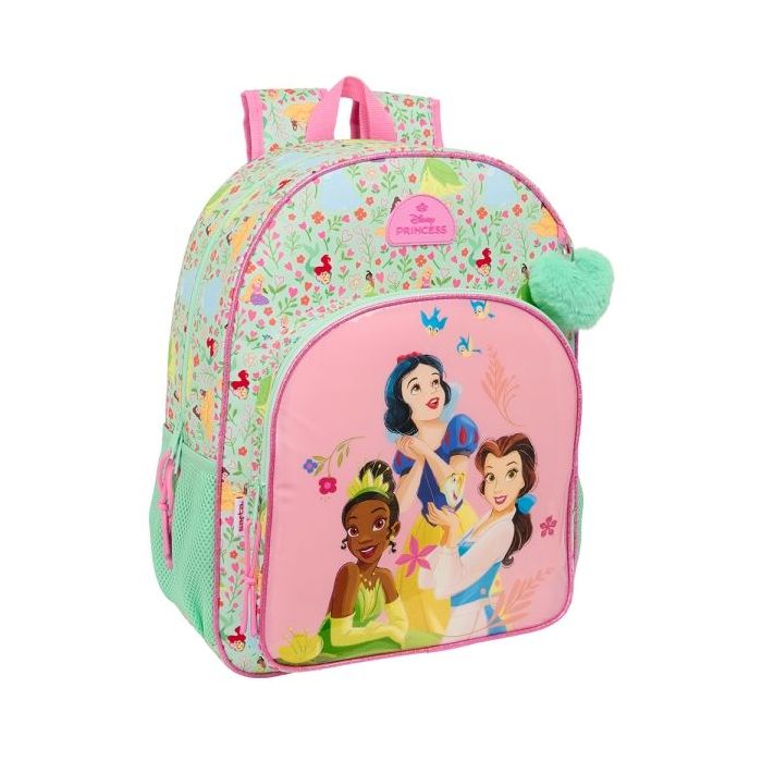 Safta Pricesas Disney "Bloom" Mochila - Adaptable a Carro - Asa de Mano - 33x42x14cm - Color Verde