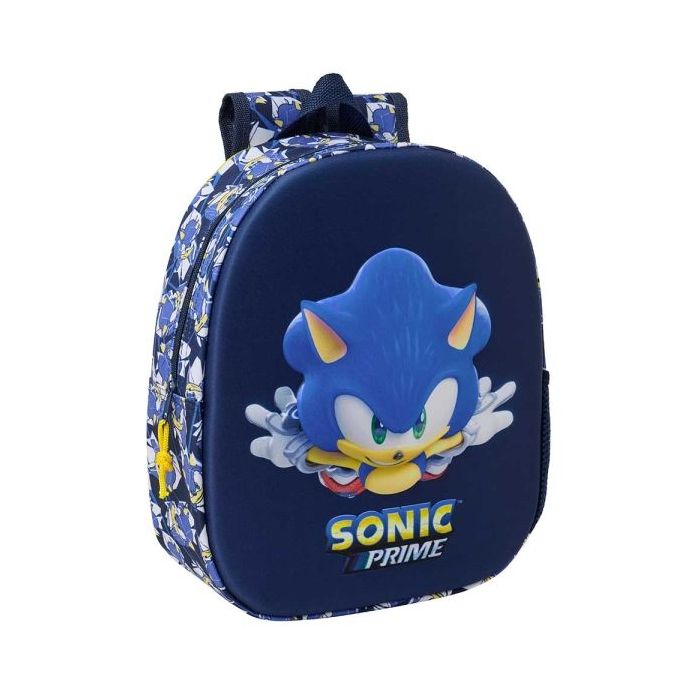 Safta Sonic Mochila 3D de 8.64L - Portabotellas - Tarjeta de Identificacion Personal - Hombreras Acolchadas - 27x33x10cm - Color Azul Marino