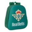 Safta Real Betis Mochila 3D de 8.64L - Portabotellas - Tarjeta de Identificacion Personal - Hombreras Acolchadas - 27x33x10cm - Color Verde