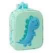Safta Dino Mochila Guarderia 3D de 6L - Asa de Mano Superior - Asas Regulables y Acolchadas - Cierre de Cremallera - 22x27x10cm - Color Menta
