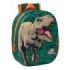 Safta Jurassic World Mochila 3D de 8.64L - Portabotellas - Tarjeta de Identificacion Personal - Hombreras Acolchadas - 27x33x10cm - Color Verde Oscuro