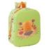 Safta Tiger Mochila Guarderia 3D de 6L - Asa de Mano Superior - Asas Regulables y Acolchadas - Cierre de Cremallera - 22x27x10cm - Color Verde Claro