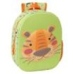 Safta Tiger Mochila 3D de 8.64L - Portabotellas - Tarjeta de Identificacion Personal - Hombreras Acolchadas - 27x33x10cm - Color Verde Claro