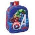 Safta Avengers Mochila Guarderia 3D de 6L - Asa de Mano Superior - Asas Regulables y Acolchadas - Cierre de Cremallera - 22x27x10cm - Color Rojo y Azul