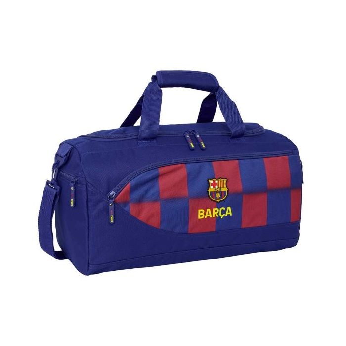 Safta F.C.Barcelona Bolsa Deporte - Bandolera de 31L Ajustable - Tacos en la Base - Fondo Semirigido - 50x25x25cm - Color Rojo y Azul