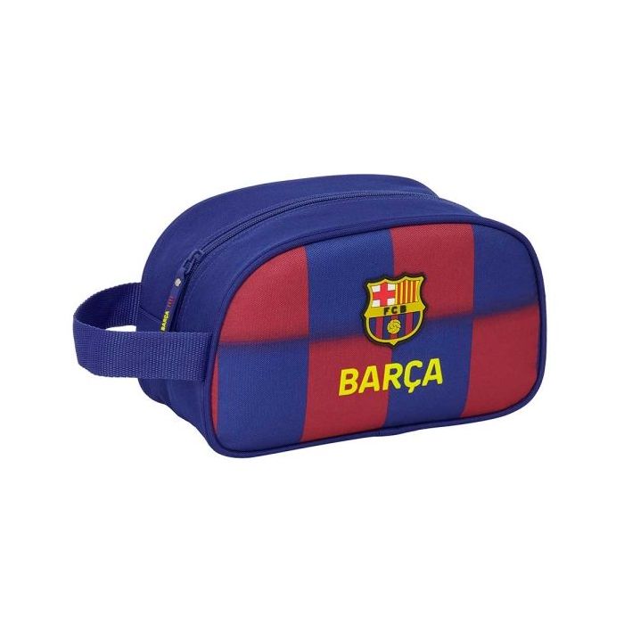 Safta F.C.Barcelona Neceser de 5L Portatodo - Adaptable a Carro - Asa de Mano - Cierre de Cremallera - 26x15x12cm - Color Rojo y Azul