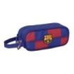 Safta F.C.Barcelona Estuche Portatodo de 1.25L - 3 Compartimentos - Asa de Mano - Cierre de Cremallera - 21x8.5x7cm - Color Rojo y Azul