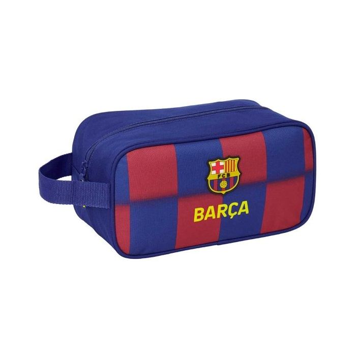 Safta F.C.Barcelona Zapatillero de 6L - Asa de Mano - Cierre de Cremallera - 29x15x14cm - Color Rojo y Azul