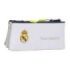 Safta Real Madrid Portatodo de 2L - 2 Compartimentos - Cierre de Cremallera - 22x10x8cm - Color Blanco y Negro