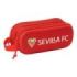 Safta Sevilla Fc Estuche Portatodo 3D - 2 Compartimentos - Cierre de Cremallera - Asa de Mano - 21x8x6cm - Color Rojo