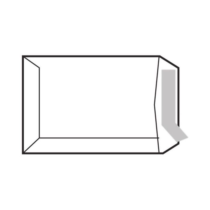 Sam Pack de 250 Sobres de Papel Offset 100grs - Medidas 260x360mm - Autoadhesivo con Tira de Silicona - Color Blanco