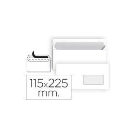 Sam Pack de 500 Sobres Americanos de Papel Offset 90grs con Ventana a la Derecha - Medidas 115x225mm - Autoadhesivo con Tira de Silicona - Color Blanco