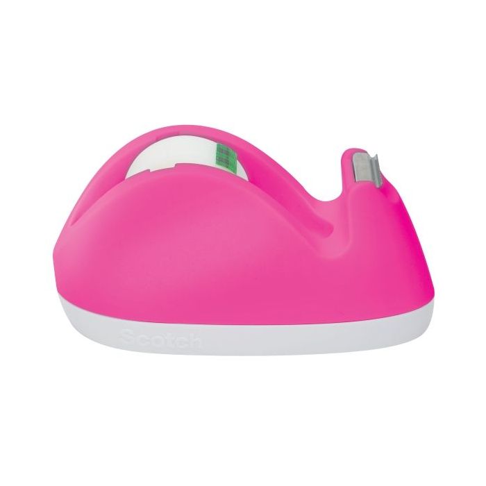 Scotch Dispensador de Cinta Adhesiva - Forma de Conejo - Incluye 1 Rollo de 19mm x 8.89m - Color Rosa