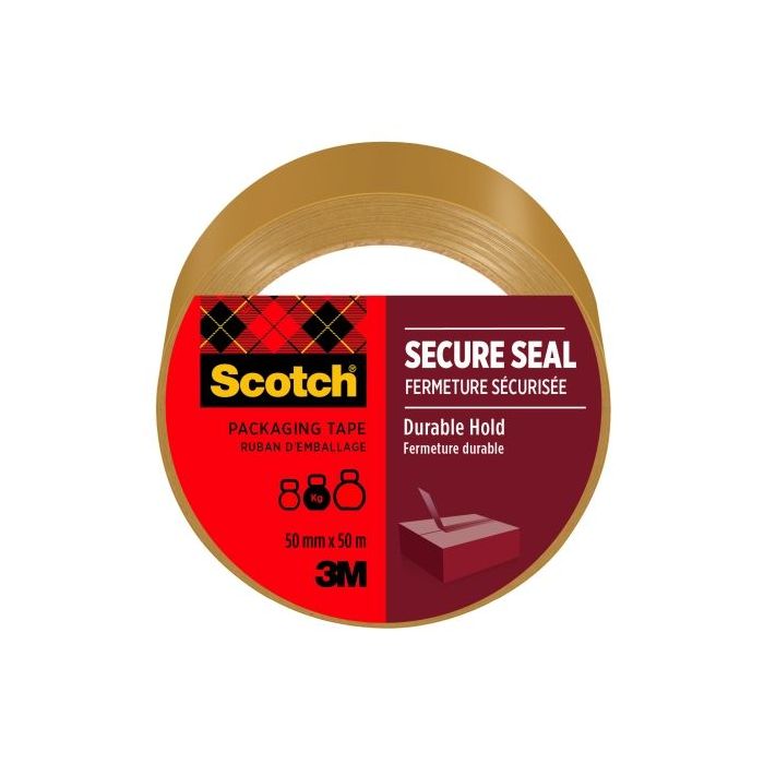 Scotch Precinto de Embalaje - 50mm x 50m - Sellado Seguro - Color Marron